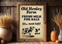 Old Henley Farm Fresh Milk Poster