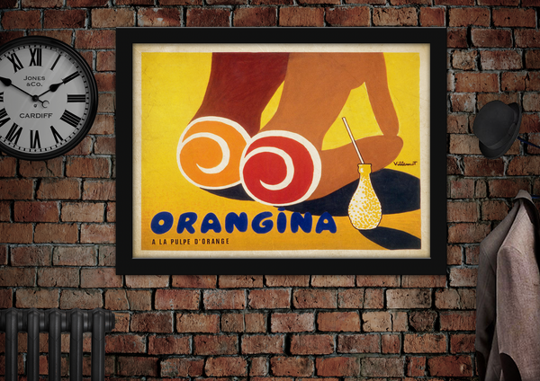 Orangina Beach Bums Vintage Style Drinks Poster