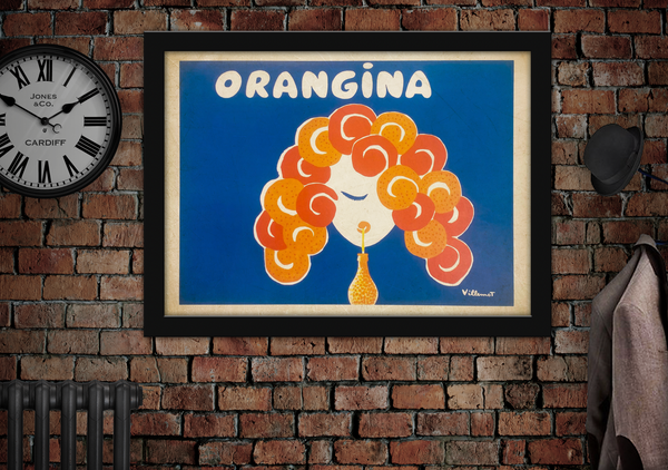 Orangina Hair Vintage Style Drinks Poster