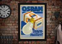 Osram Bulb Lighting Vintage Style Poster