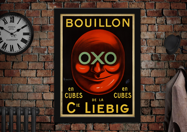 Oxo De La Bouillon Cie Libeg En Cubes Beef Stock Vintage Style Food Advertising Poster