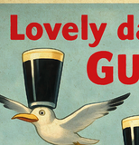 Penarth Seagull Lovely Day for a Guinness Vintage Style Advertising Poster