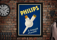 Philips Le Lampade di Qualita Vintage Style Poster
