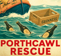 Porthcawl RNLI Rescue Vintage Guinness Advertising Poster