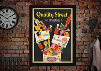 Quality Street for Christmas Vintage Style Poster