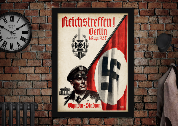 Reichstreffen Berlin 1937 WWII German Hitler Propaganda Poster