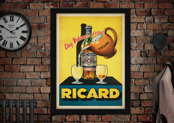 Ricard Drinks Table Vintage Style Poster