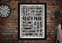 Roath Park Cardiff City Art Poster Print