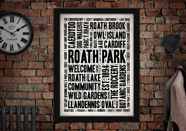 Roath Park Cardiff City Art Poster Print