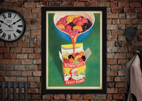 Rowntrees Sweets Christmas Vintage Style Poster