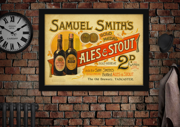 Samuel Smith's Ales & Stout Vintage Style Advertising Poster