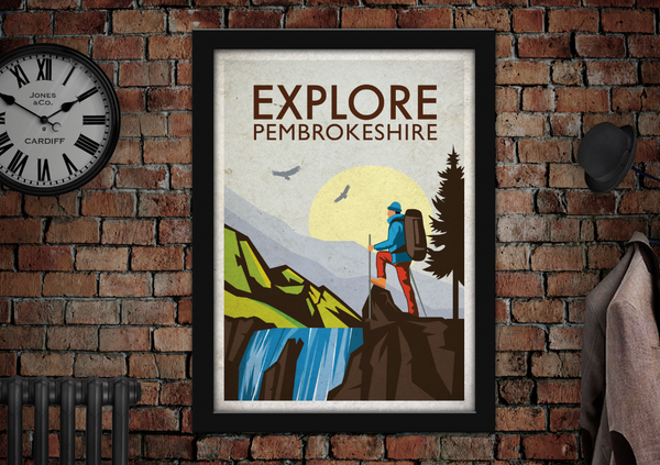Explore Pembrokeshire Nostalgic Poster