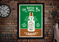 Cardiff British Wine Ginger Beer Poster
