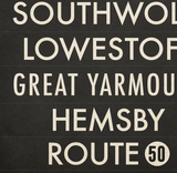 Ipswich to Hemsby Bus Scroll Route 50