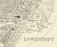 Lowestoft East Suffolk Map c1900