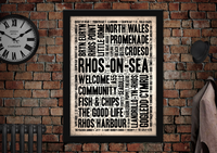 Rhos-on-Sea Town Poster