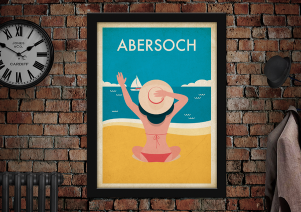 Abersoch Wave Holiday Advertising Poster