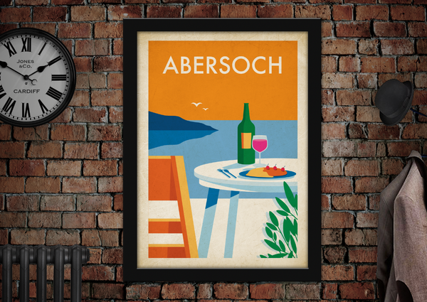 Abersoch Dining Holiday Advertising Poster
