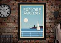 Explore Anglesey Vintage Poster