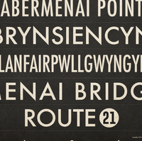 Holyhead to Menai Bridge Bus Scroll Route 21