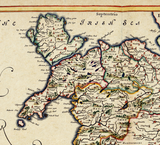 Old Map of Wales c1670