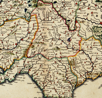 Old Map of Wales c1670