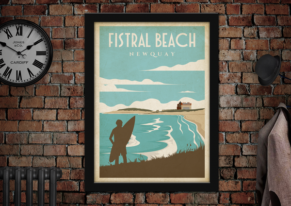 Newquay Fistral Beach Poster