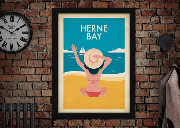 Herne Bay Vintage Holiday Poster