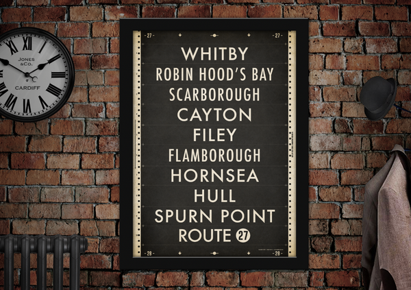 Whitby Bus Scroll Poster