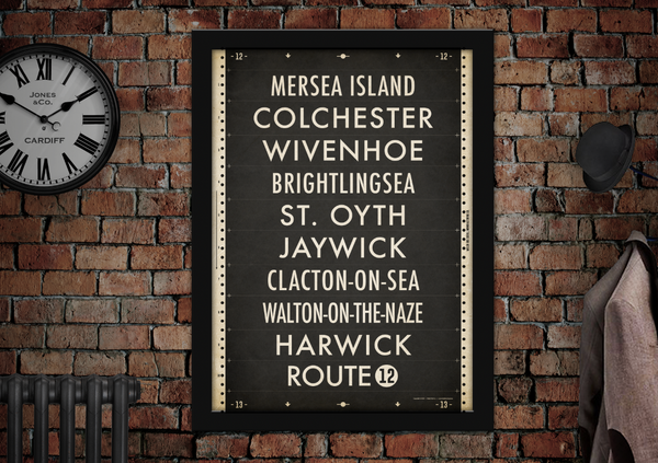 Mersey Island to Hardwick Bus Scroll Poster