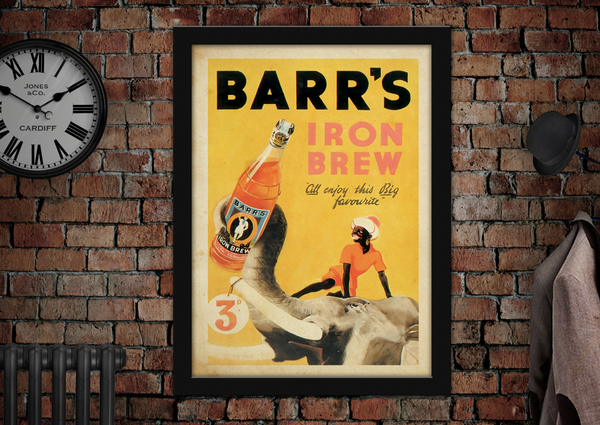 Barrs Iron Brew Vintage Advertising Poster