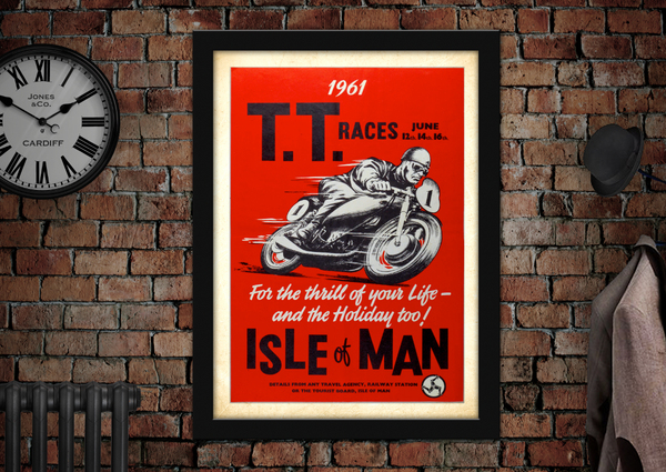 Isle of Man TT 1961 Advertising Poster
