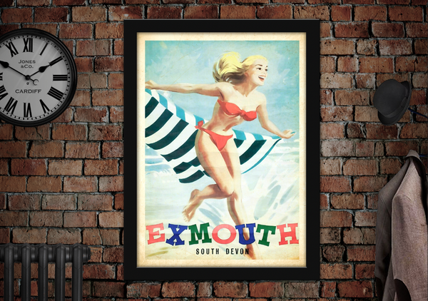 Exmouth Vintage Holiday Poster