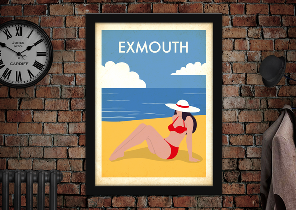 Exmouth Vintage Holiday Poster
