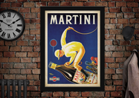Martini Vintage Bar Poster