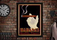 Habanas Quality Cigars Advert Poster