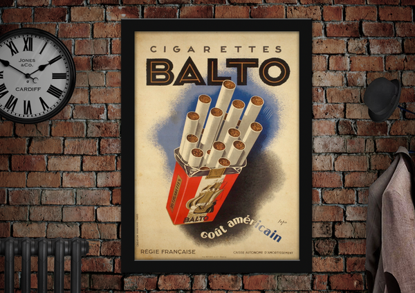 Balto Cigarettes Vintage Style Poster