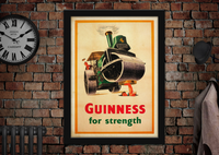 Guinness for Strength Traction Engine Poster