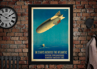 Air Ship Atlantic Crossing Poster