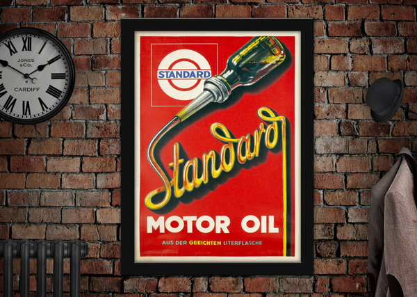 Standard Motoro Oil Vintage Style Garage Man Cave Poster