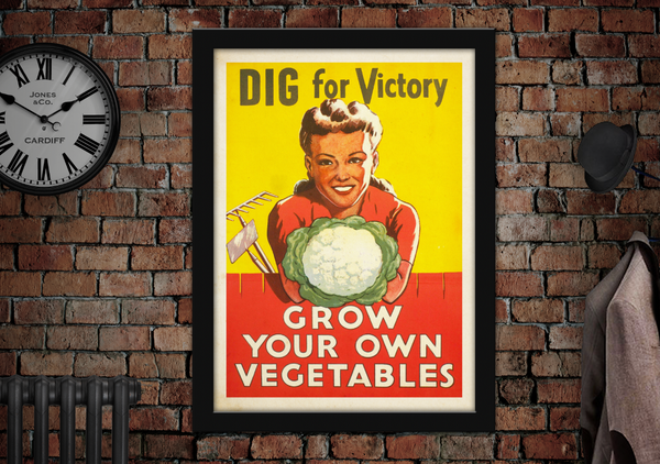 Dig for Victory Grow Veg Poster