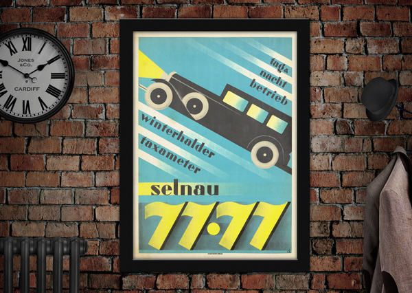 Vintage German Deco Bauhaus Motor Poster