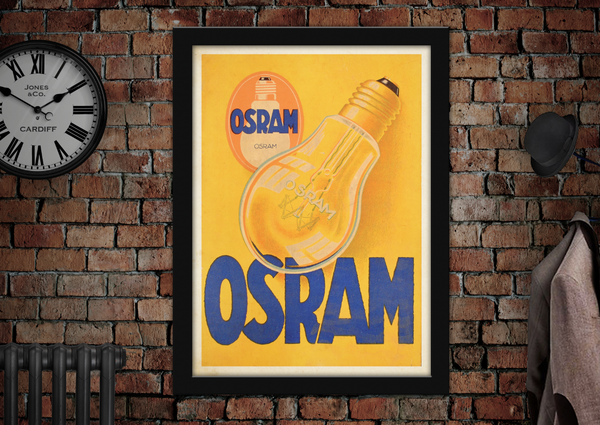 Osram Lighting Light Bulbs Vintage Poster