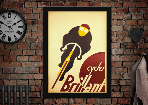 Cycles Brillant Vintage Advertising Poster
