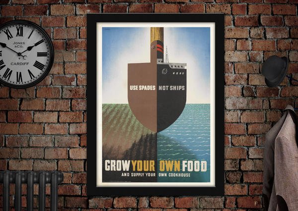 Use spades not ships vintage style war poster