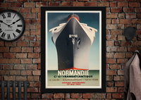 Normandie Transatlantique Shipping Poster by A M Cassandre