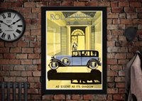 Rolls Royce Vintage Style Poster