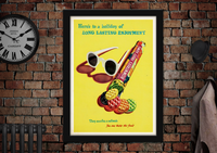 Rowntree's Fruit Gums Vintage Style Poster