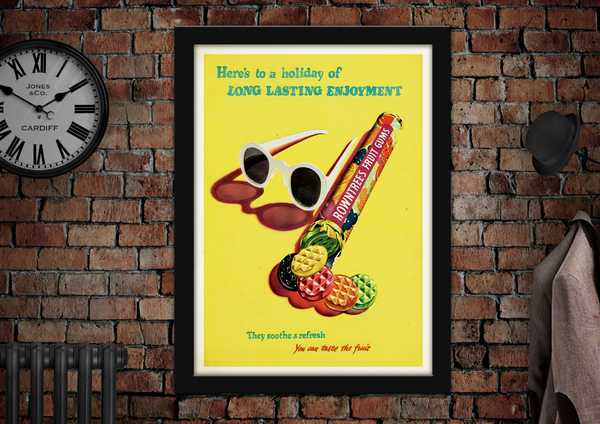 Rowntree's Fruit Gums Vintage Style Poster