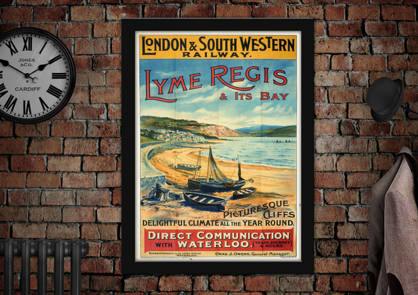 LSWR Lyme Regis Bay Railway Poster